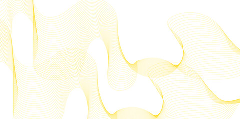 Wall Mural - Yellow gradient wave lines background. Digital futuristic technology background.