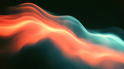 Sticker - Abstract waves of light in vibrant colors create a dynamic flow.