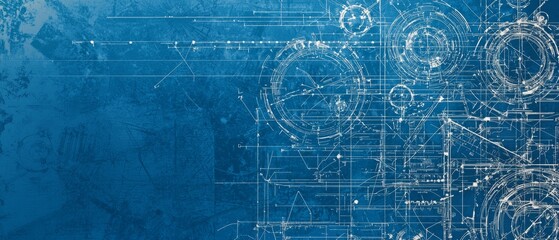 Detailed tech blueprint design, Generative AI