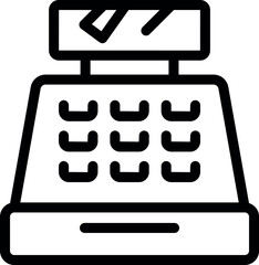 Poster - Icon of a cash register with credit card display showing finance transaction