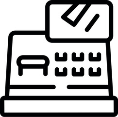 Poster - Simple icon of a dataphone processing a credit card payment