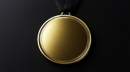 Wall Mural - gold first place winners medal. success achievement concept