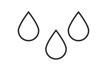 Wall Mural - Water drops icon in filled, thin line, outline and stroke style. Vector illustration of two colored and black water drops vector icons designs can be used for mobile, ui, web