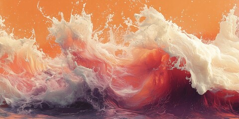 Canvas Print - Chaotic Splashes: A Pastel Pixelated Journey, generative ai