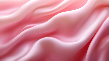 Poster - Soft, flowing pink fabric texture creating a serene atmosphere.