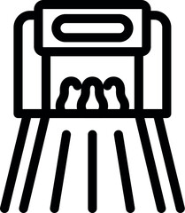 Poster - Simple line icon of a stovetop with four burners, perfect for representing cooking and kitchen appliances