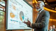 © Salander Studio - elderly afro american man giving a presentation on climate change