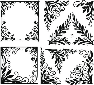 For Decoration And Design Frames In Vintage Style Monochrome Cosmonaut On Solid White Background