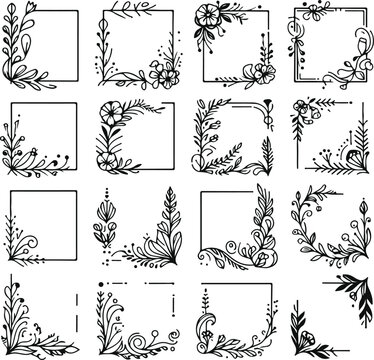 For Decoration And Design Frames In Vintage Style Monochrome Cosmonaut On Solid White Background