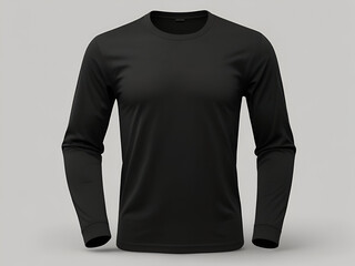 Black t shirt on white background, black shirt for work