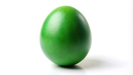 A green Easter egg against a white background, Easter, egg, holiday, spring, green, colorful, celebration, symbol, traditional