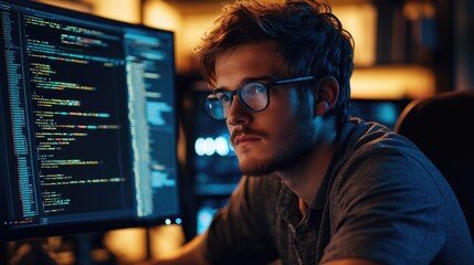 Man working on computer