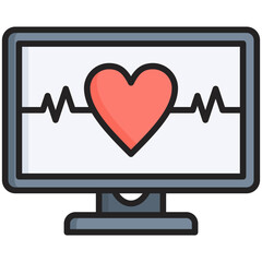 Canvas Print - Ecg Monitor Icon