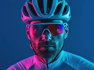 Poster - Motorcyclist with helmet and shades