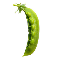 [Transparent Background PNG]Fresh Green Peas in a Pod