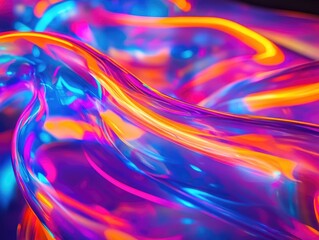 Canvas Print - Colorful Liquid Close Up