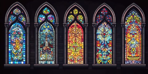 Canvas Print - Church Stained Glass Windows