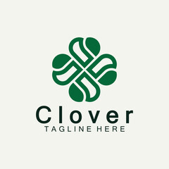 Sticker - Clover Leaf Logo Template Design