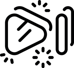 Poster - Simple video player icon loading with progress bar and sparkling effects