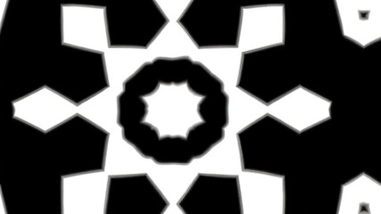 Poster - A black and white geometric pattern against a black screen, symbolizing concepts like design, technology, and modern art.
