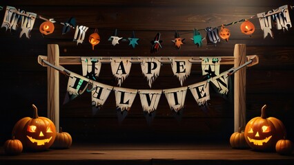 halloween background with pumpkins