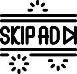 Poster - Skip ad button showing the possibility to skip advertisement and continue watching