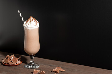 Canvas Print - Chocolate milkshake, blended smoothie