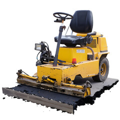 [Transparent Background PNG]Yellow Construction Equipment for Asphalt Road Work