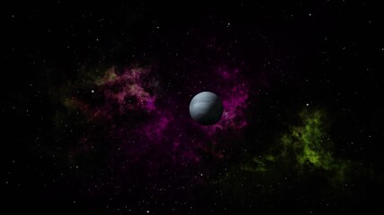 Wall Mural - colorful nebula and planets in space