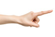 © Andsx - side view female hand pointing finger PNG