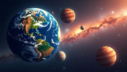 earth in space