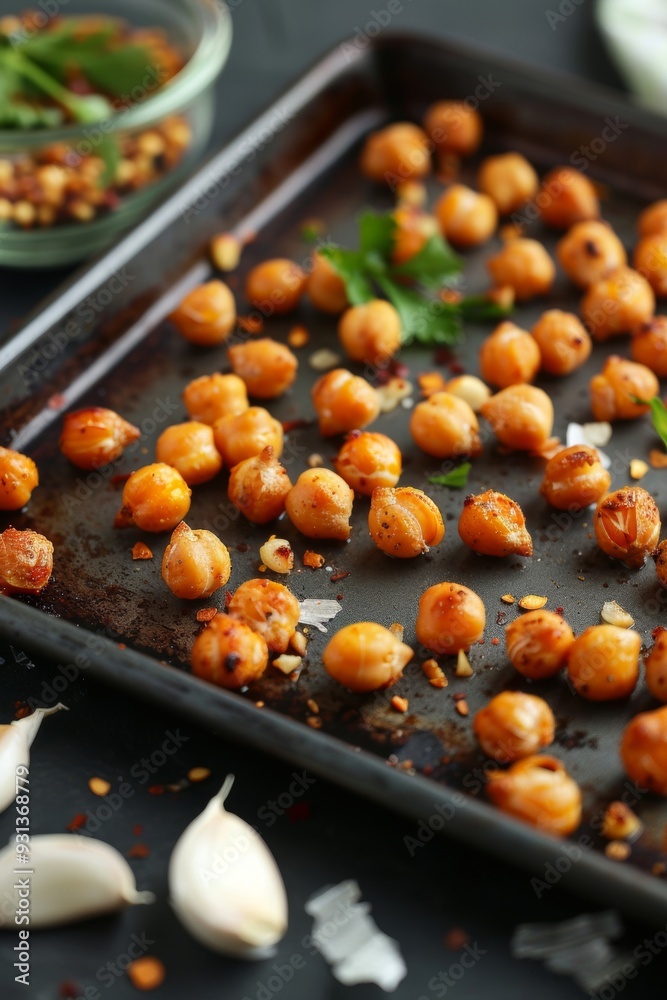 Mediterranean roasted chickpeas with garlic, a delicious and nutritious ...