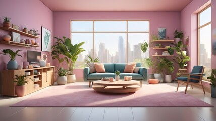 modern living room AI Generated