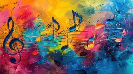 Poster - Happy music, with its uplifting melodies and lyrics, has the power to elevate moods and evoke joyful emotions.