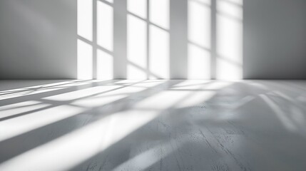 Aufkleber - Gray shadow and light blur abstract background on white wall  from window Dark stripe grey shadows indoor in room  background monochrome shadow overlay effect for backdrop and mockup d : Generative AI
