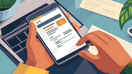 Poster - Digital Wallet Loan Approval Notification Highlighting Financial Accessibility
