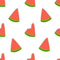 Wall Mural - cute kawaii watermelon seamless pattern background wallpaper