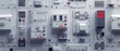 © Napat.T - A wall of electrical panels with red lights on them