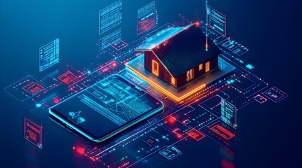 Aufkleber - Integrated Digital Wallet Seamlessly Connected to Smart Home System for Effortless Financial Management