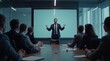 © Andrew505 - Corporate Leadership Seminar: Engaging Business Presentation in Modern Conference Room with Attentive Audience