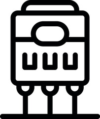 Poster - Server room icon showing hosting provider with www symbol