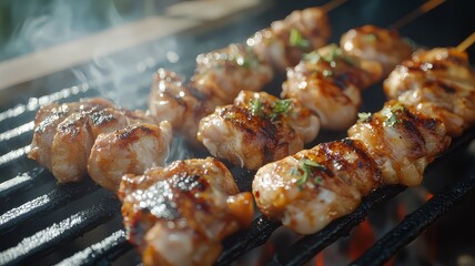 close up photo of chicken meat grill