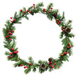 © Pixel Town - A Circle Wreath of Christmas Decorations