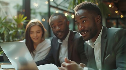 Aufkleber - Business team working together on project : Generative AI