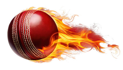 Cricket ball on fire Cricket World Cup A fiery cricket ball in motion during a match Flying 