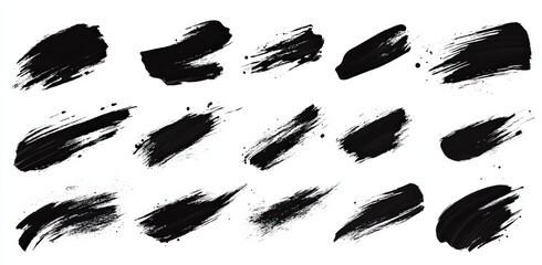 Fototapete - Abstract grunge paintings, ink splatters, paint brush strokes and artistic design elements. Brown watercolor textures, grunge backgrounds, splashes or creative shapes.