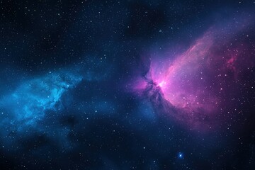 A cosmic abstract background displaying a nebula and multiple galaxies, highlighting the grandeur of the universe.
