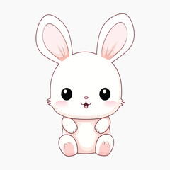 Sticker - Cute kawaii bunny illustration