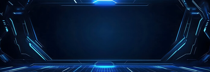 1. A modern template featuring a blue color scheme, designed for a futuristic sports gaming concept.