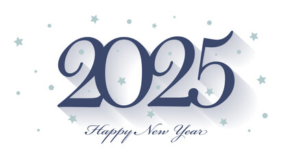 Wall Mural - 2025 Happy New Year Greeting Card